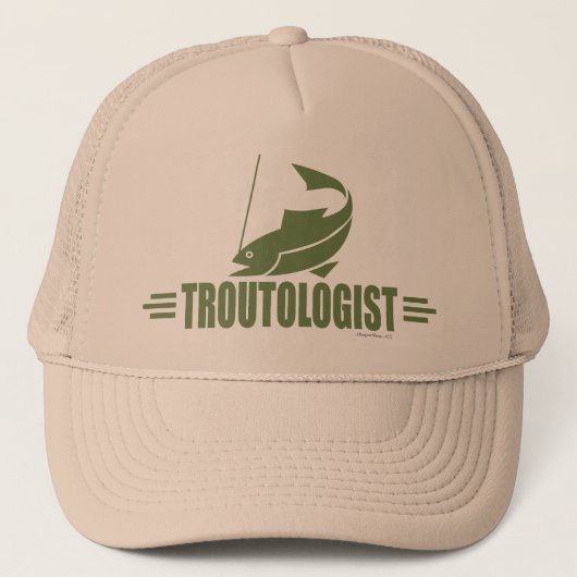 Funny Trout Vist Trucker Pet (Voorkant)