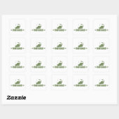 Funny Trout Vist Vierkante Sticker (Vel)