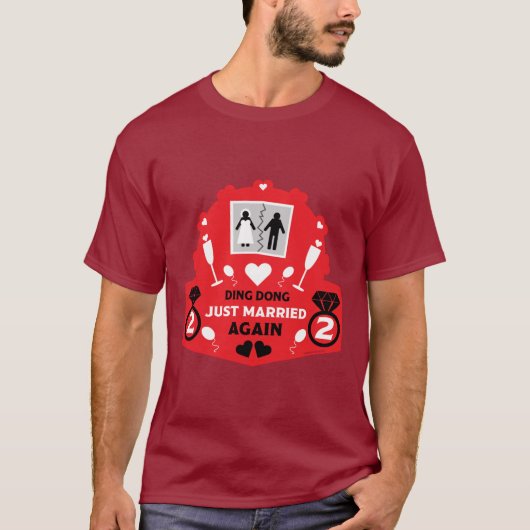 Funny trouwde gewoon weer met T-Shirt (Voorkant)