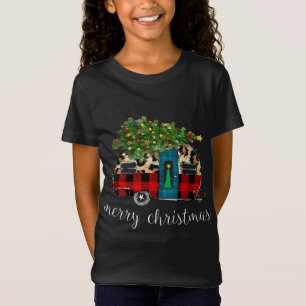 Funny Truck Camping Camper Kerstmis Buffalo Pset T-shirt