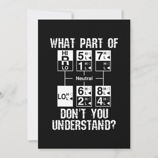 Funny Truck Driver Begrijp je geen cadeautje Kaart (Voorkant)