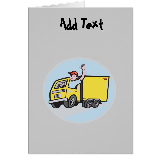 Funny Truck Driver cartoon gepersonaliseerd (Voorkant)