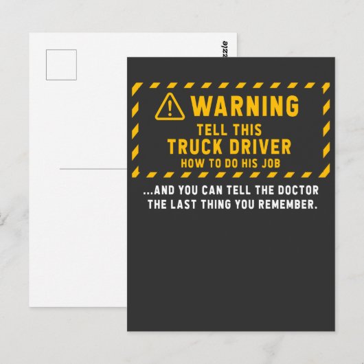 Funny Truck Driver Quote Trucker Joke Briefkaart (Voorkant / Achterkant)