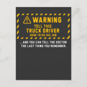 Funny Truck Driver Quote Trucker Joke Briefkaart (Voorkant)