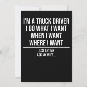 Funny Truck Husband Vraag mijn vrouw Trucker Gif Save The Date