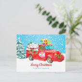 Funny Truck in Snow met Toilet Paper Briefkaart (Staand voorkant)