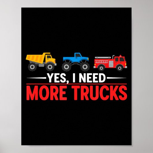 Funny Truck Lover Humor Ckup Enthusiast Diesel Tor Poster (Voorkant)