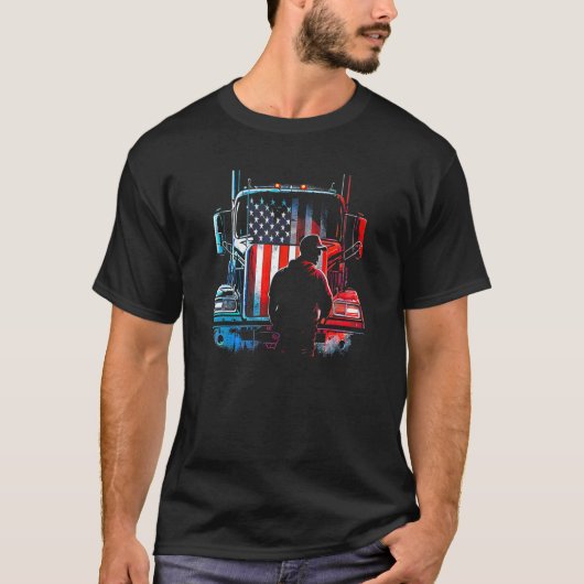 Funny trucker American Big Rigs Diesel Truck Driv T-shirt (Voorkant)