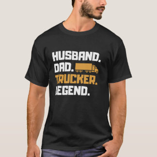 Funny Trucker Art for Truck Driver Husband Mannen  T-shirt