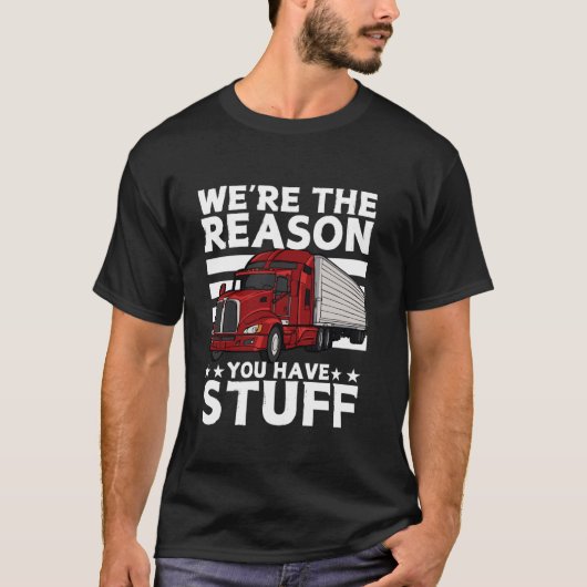 Funny Trucker Design for Men Women Semi Truck Driv T-shirt (Voorkant)