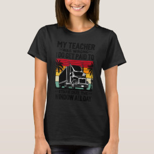 Funny Trucker Design Semi Truck Driver Lover voor T-shirt