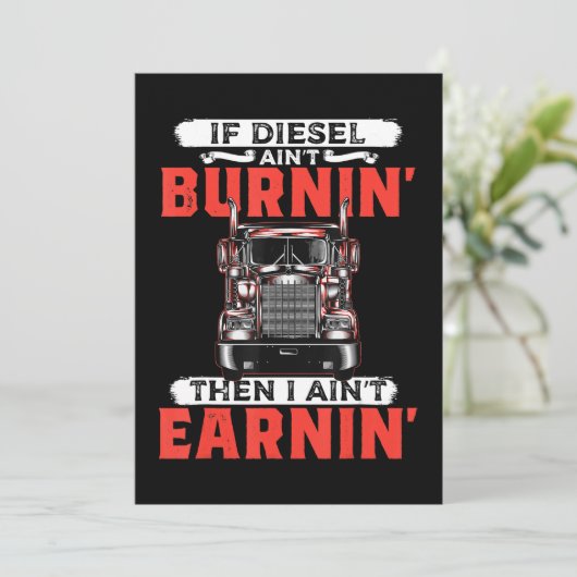 Funny Trucker Driver Trucker Mannen Cadeaubon Save The Date (Staand voorkant)