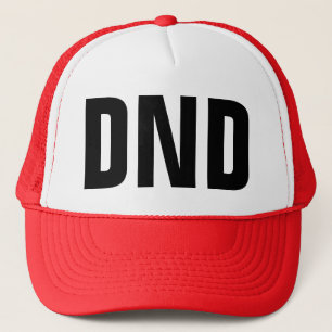 Funny Trucker Hat: "DND" verstoort niet Trucker Pet