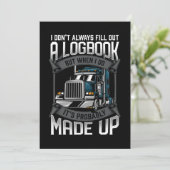 Funny Trucker Logbook Truck Driver Feestdagenkaart (Staand voorkant)
