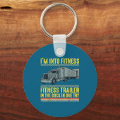 Funny Trucker Quote I'm Into Fitness Trailer Docki Sleutelhanger (Voorkant)