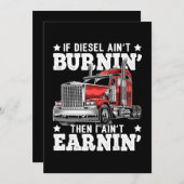 Funny Trucker Trailer Truck Cft Kaart (Voorkant / Achterkant)