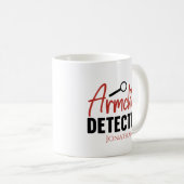 Funny True Crime Armstoel rechercheur Coffee Mok (Voorkant rechts)