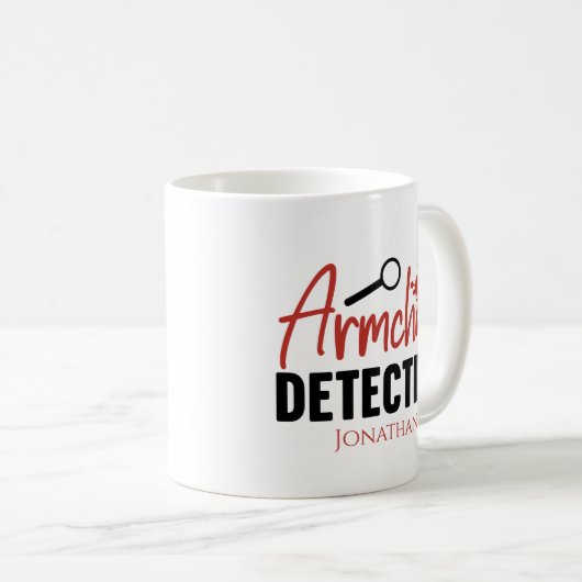 Funny True Crime Armstoel rechercheur Coffee Mok (Voorkant rechts)