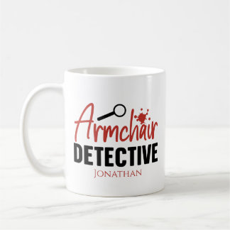 Funny True Crime Armstoel rechercheur Coffee Mok
