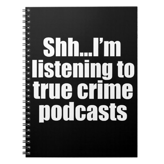 Funny True Crime Podcast Fan Notitieboek (Voorkant)