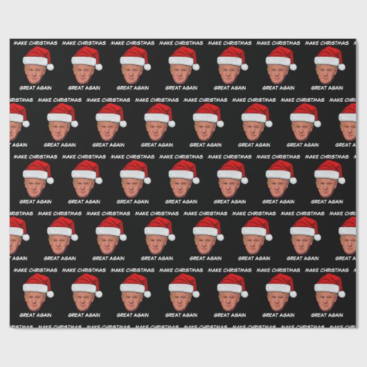 Funny Trump 2024 maakt kerst weer geweldig Cadeaupapier (Vlak)