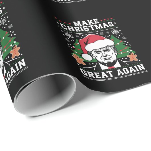 Funny Trump 2024 maakt kerst weer geweldig Cadeaupapier (Rol Hoek)