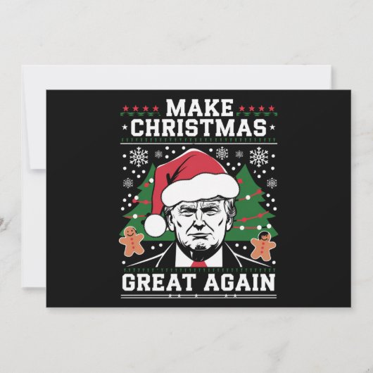 Funny Trump 2024 maakt kerst weer geweldig Feestdagenkaart (Voorkant)
