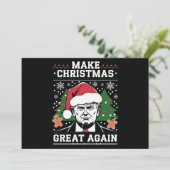 Funny Trump 2024 maakt kerst weer geweldig Feestdagenkaart (Staand voorkant)
