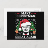 Funny Trump 2024 maakt kerst weer geweldig Feestdagenkaart (Voorkant / Achterkant)