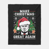 Funny Trump 2024 maakt kerst weer geweldig Fleece Deken (Voorkant)