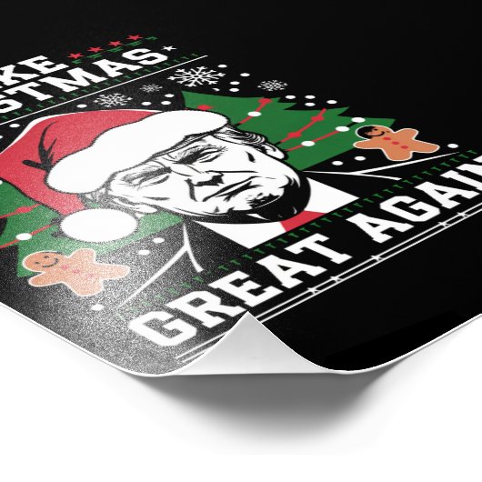 Funny Trump 2024 maakt kerst weer geweldig Foto Afdruk (Hoek)