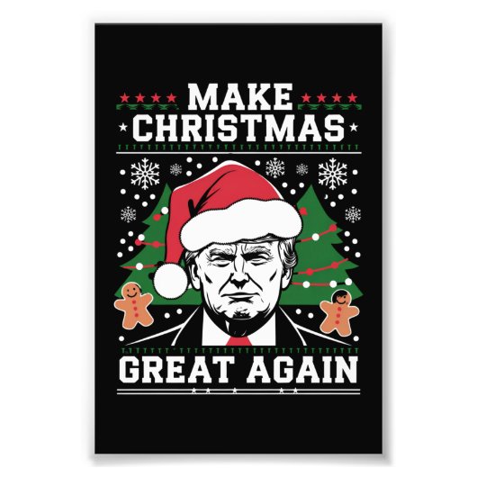 Funny Trump 2024 maakt kerst weer geweldig Foto Afdruk (Voorkant)
