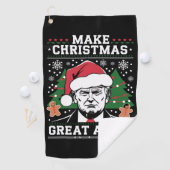 Funny Trump 2024 maakt kerst weer geweldig Golfhanddoek (Insitu)
