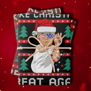 Funny Trump 2024 maakt kerst weer geweldig Inpakpapier Vel