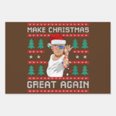 Funny Trump 2024 maakt kerst weer geweldig Inpakpapier Vel (Voorkant 3)