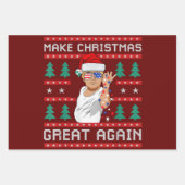 Funny Trump 2024 maakt kerst weer geweldig Inpakpapier Vel (Voorkant 2)