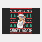 Funny Trump 2024 maakt kerst weer geweldig Inpakpapier Vel (Voorkant)