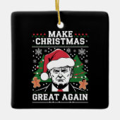 Funny Trump 2024 maakt kerst weer geweldig Keramisch Ornament (Voorkant)