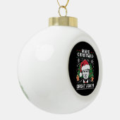 Funny Trump 2024 maakt kerst weer geweldig Keramische Bal Ornament (Links)