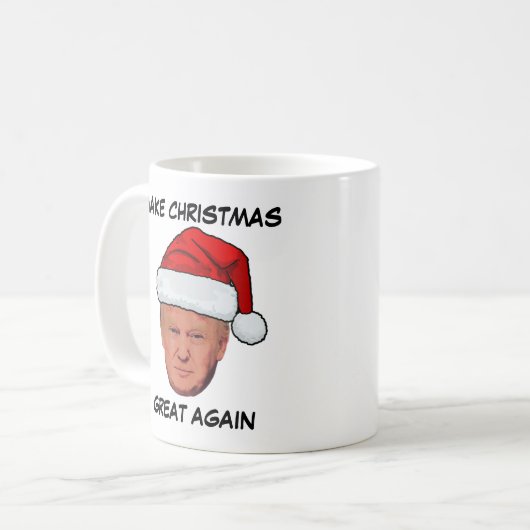 Funny Trump 2024 maakt kerst weer geweldig Koffiemok (Voorkant links)