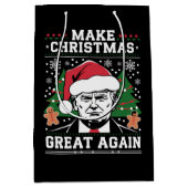 Funny Trump 2024 maakt kerst weer geweldig Medium Cadeauzakje (Voorkant)