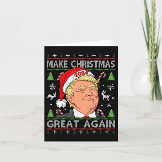 Funny Trump 2024 maakt kerst weer geweldig S Kaart (Voorkant)