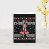 Funny Trump 2024 maakt kerst weer geweldig S Kaart (Gele Bloem)