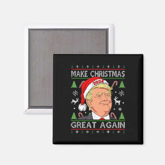 Funny Trump 2024 maakt kerst weer geweldig S Magneet (Voorkant / Achterkant)