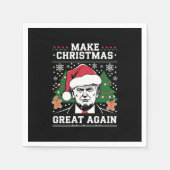 Funny Trump 2024 maakt kerst weer geweldig Servet (Voorkant)
