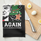 Funny Trump 2024 maakt kerst weer geweldig Theedoek (Quarter Fold)