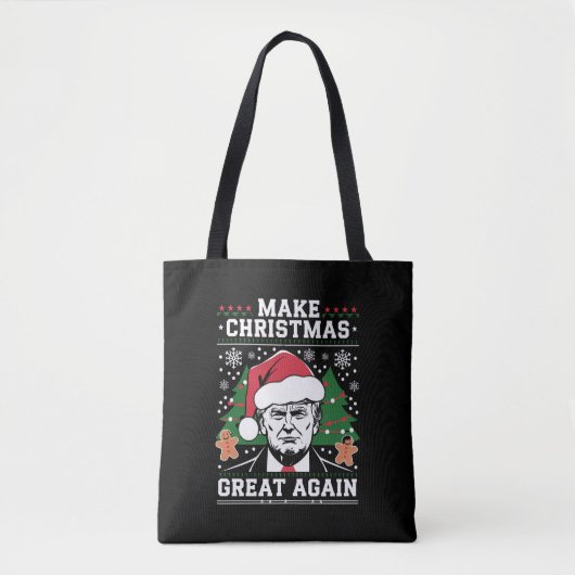 Funny Trump 2024 maakt kerst weer geweldig Tote Bag (Voorkant)