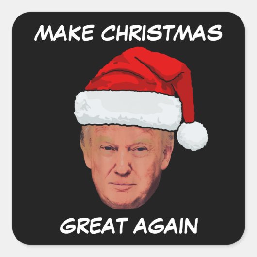 Funny Trump 2024 maakt kerst weer geweldig Vierkante Sticker (Voorkant)