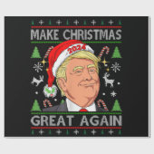 Funny Trump 2024 maakt kerst weer heel lomp. Cadeaupapier (Vlak)