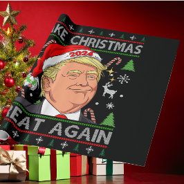 Funny Trump 2024 maakt kerst weer heel lomp. Cadeaupapier